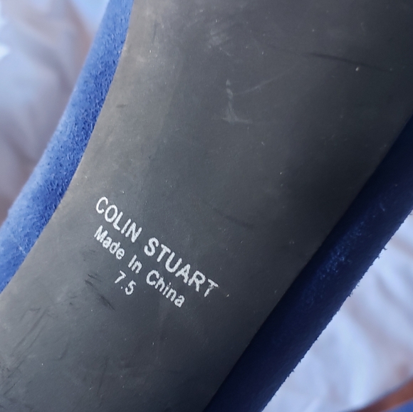 Blue Suede heels Colin Stuart 7.5 - Picture 4 of 4